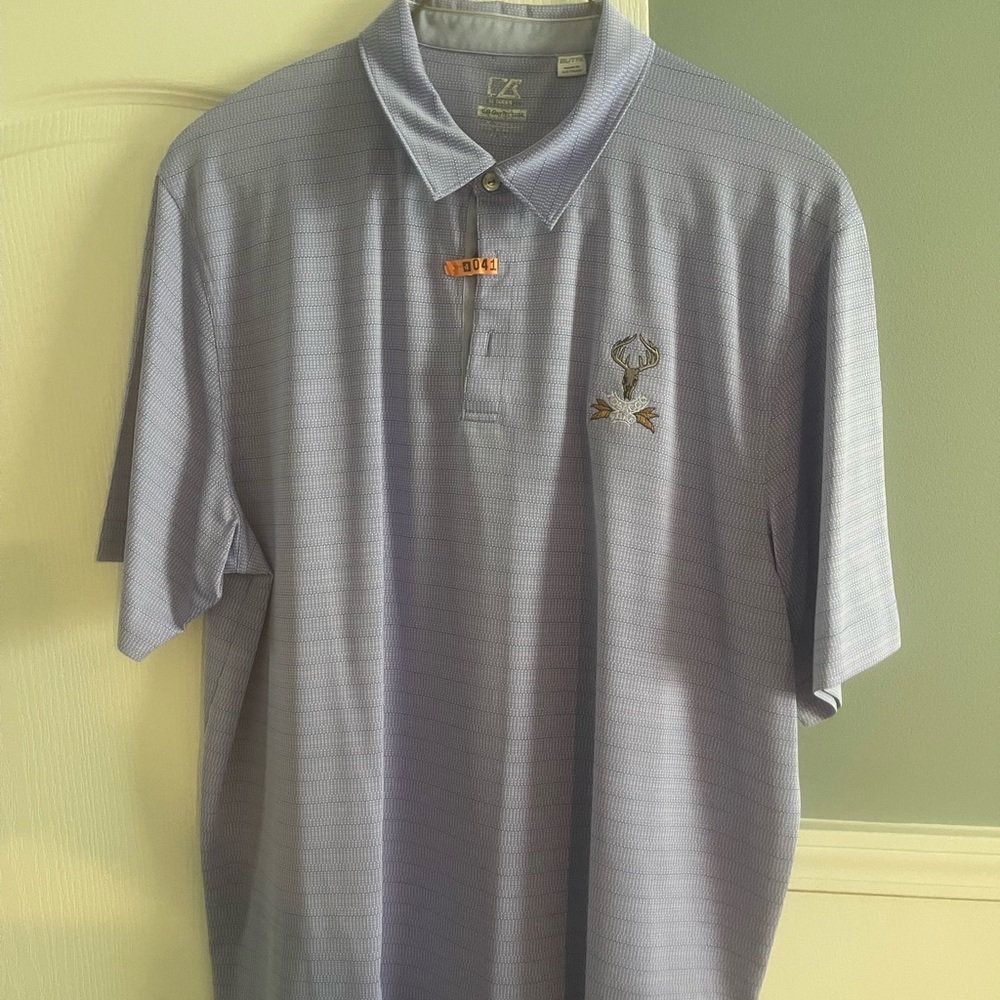 Cutter and Buck Blue/Purple Tobacco Road Golf Polo